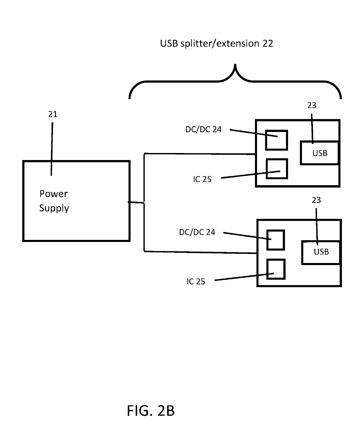 Intelligent charging USB splitter