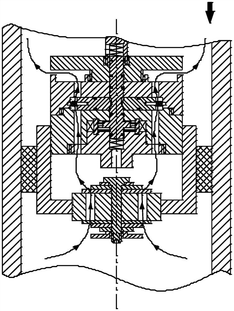 A magneto-rheological fluid two-way damping regulating valve