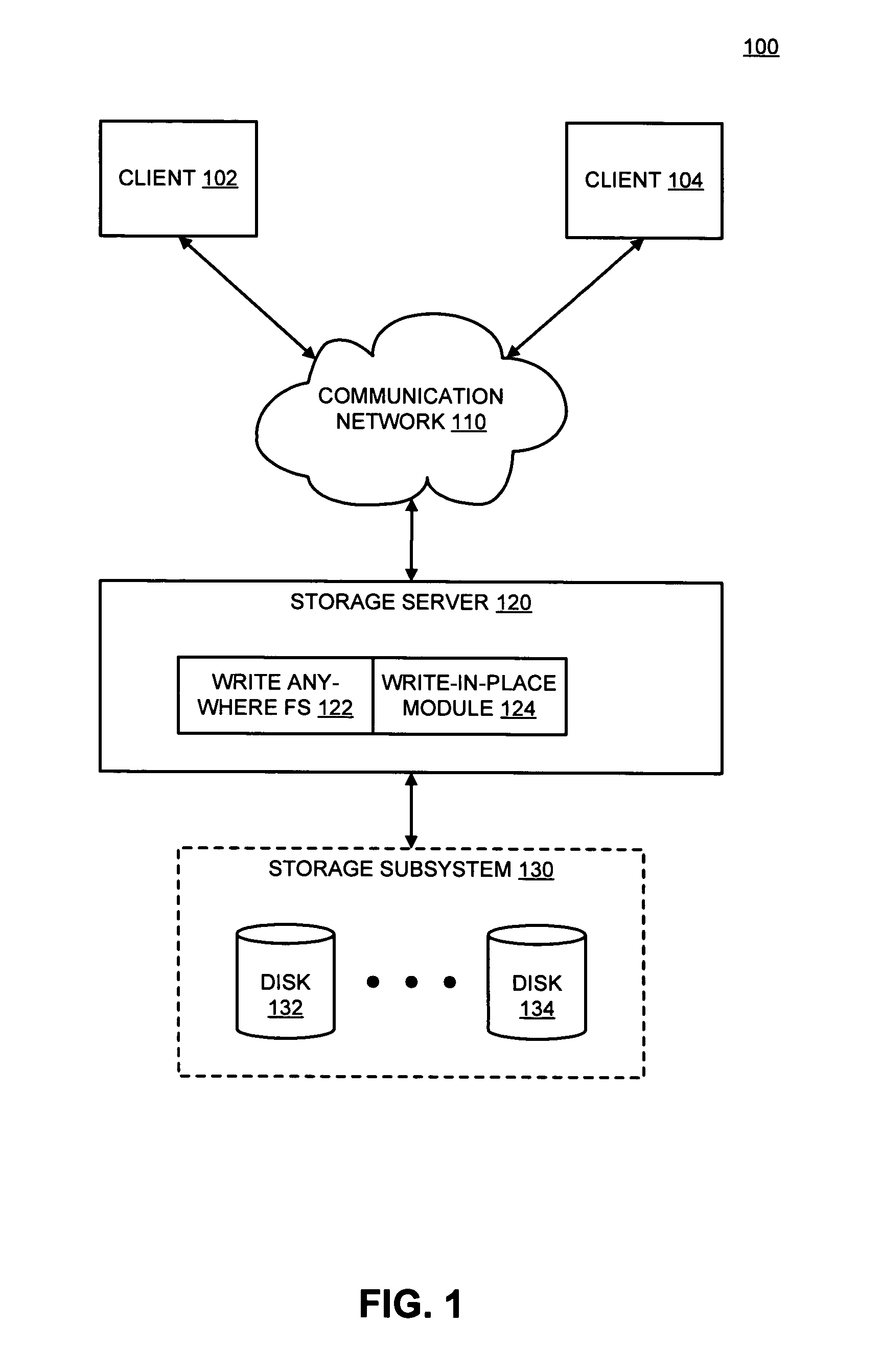 Write-in-place within a write-anywhere filesystem