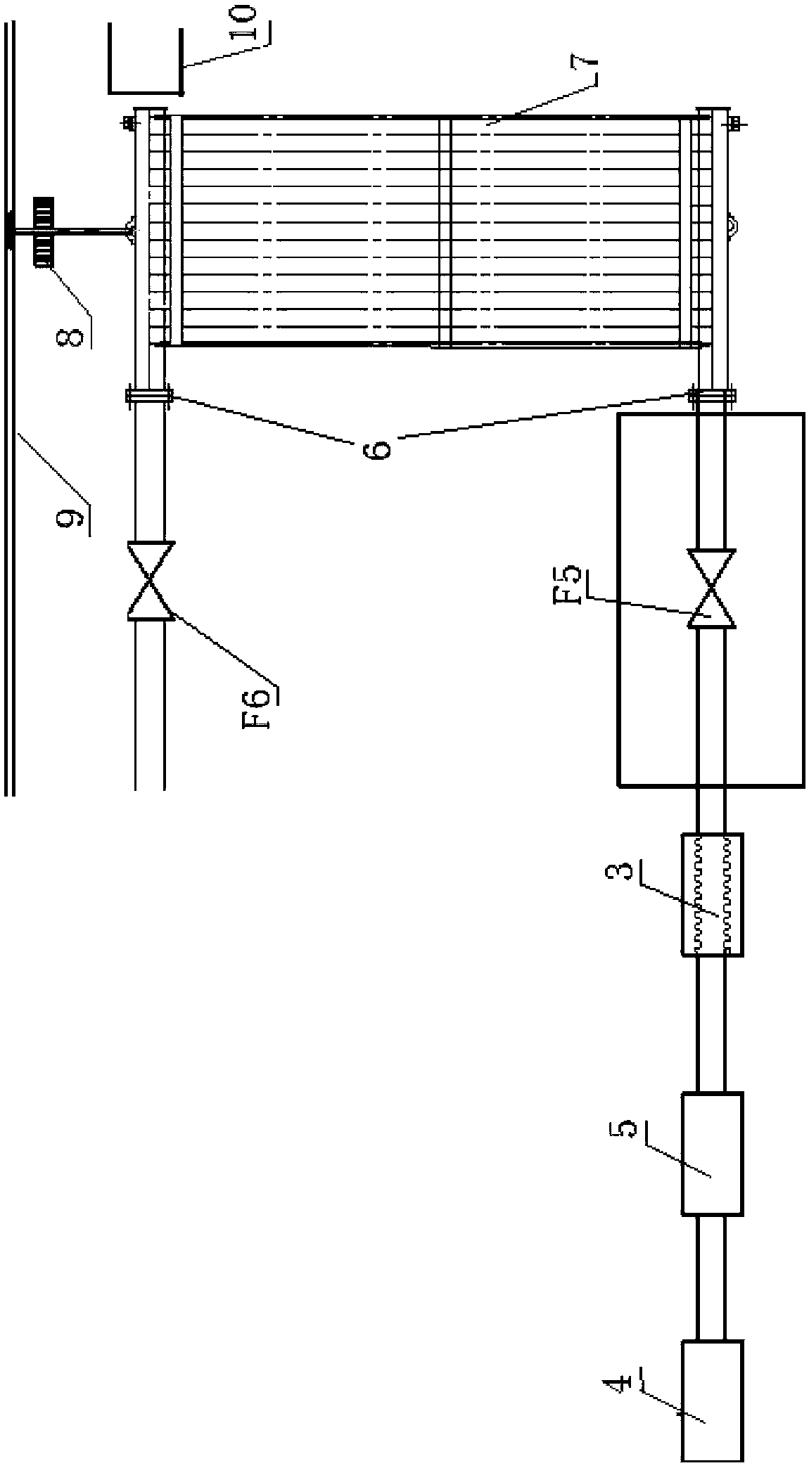 Vacuum paint drawing and vacuum fast drying paint device and process for inner cavity of cooler for transformer