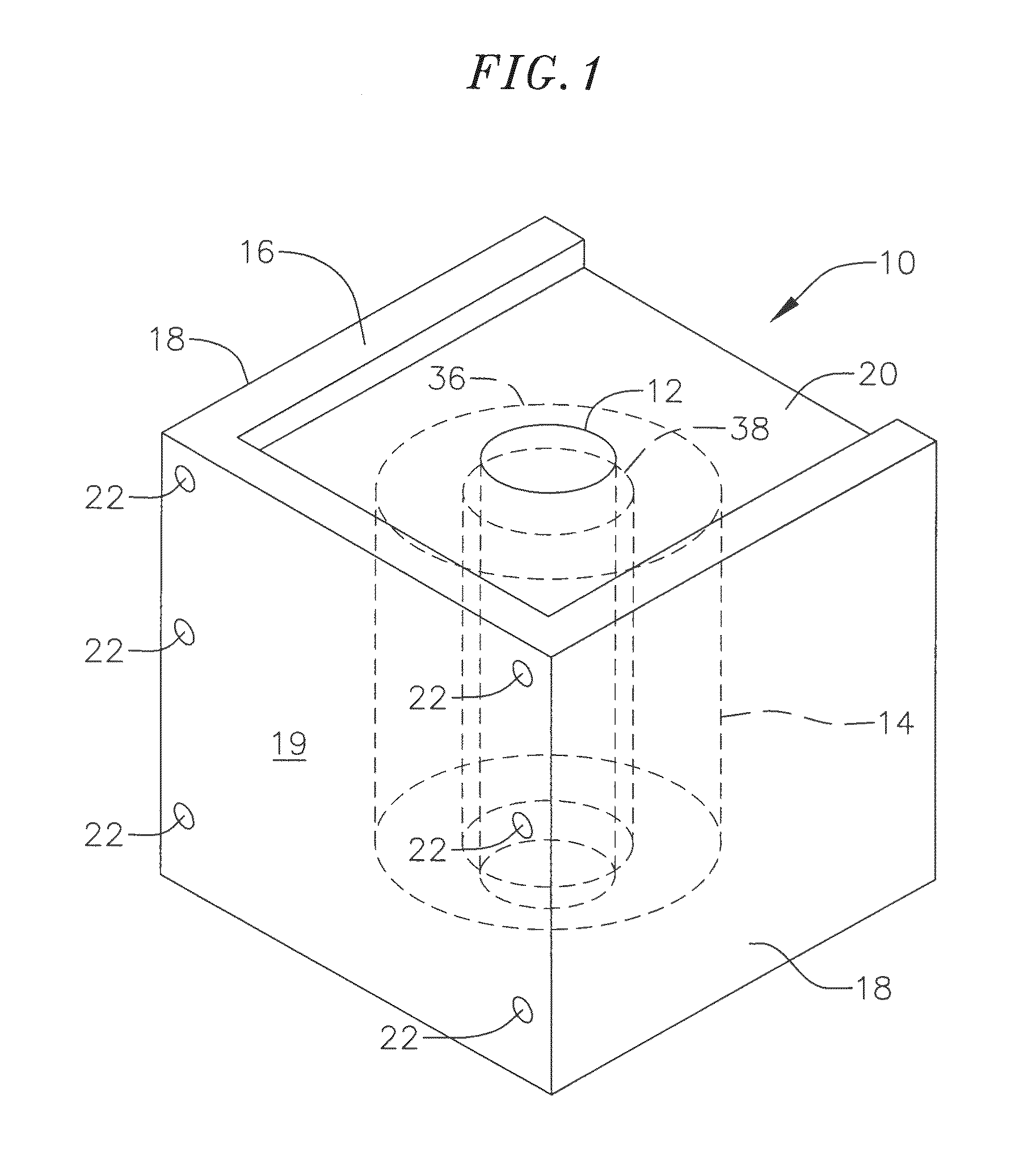 System of stacked concrete blocks, each block having a tire wall stack therewithin surrounding a hollow core through which a vertical reinforcing member extends and reinforcing bars in mortar in void between adjacent blocks