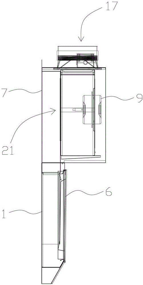 A side-suction and upper-discharge range hood