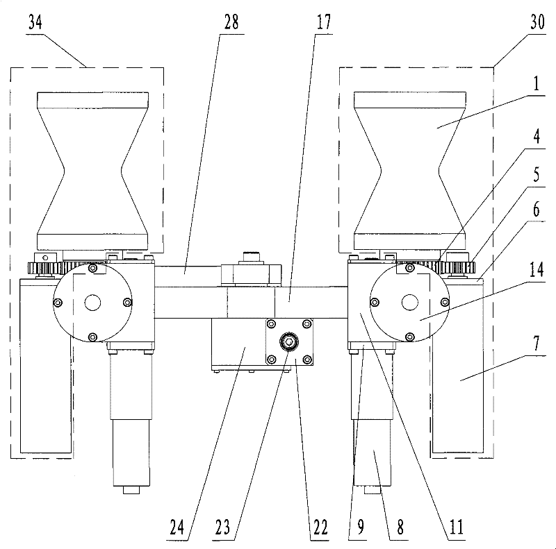 A walking obstacle crossing mechanism of an inspection robot