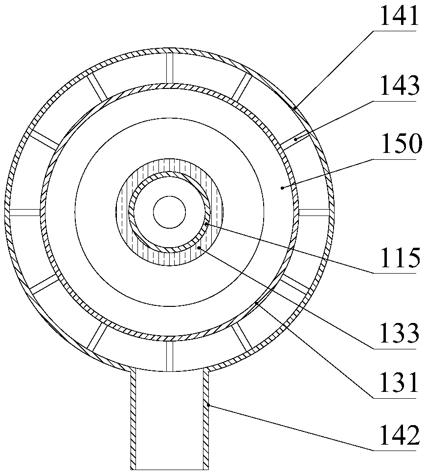 Thick and thin back mixing swirl pulverized coal burner