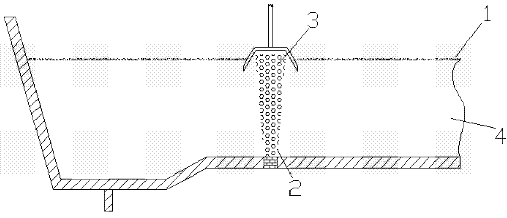 Blowing and refining device and method used for removing tundish molten steel inclusion