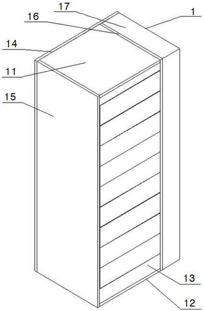 A kind of tip box automatic stack storage box and using method