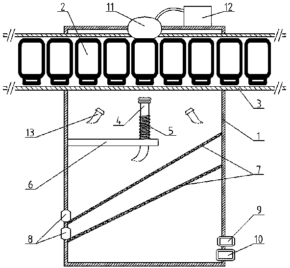 Bottle washing device for plant tissue culture bottles