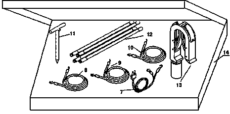 Power transmission and transformation system fault searching locating instrument and searching method