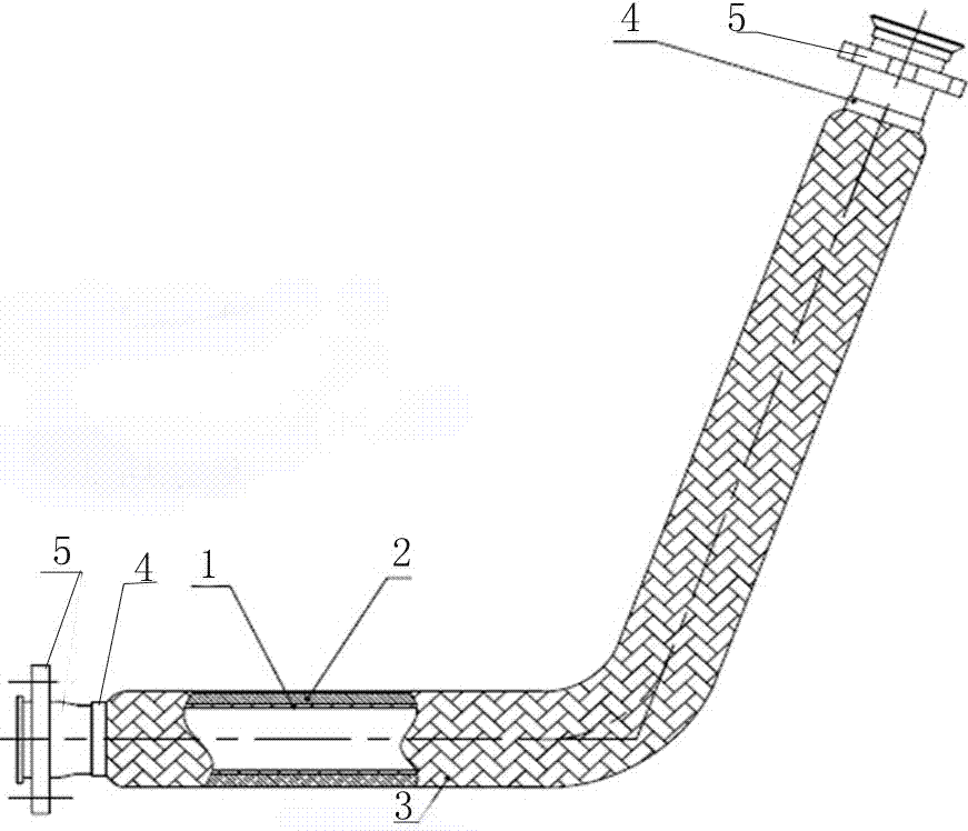 Gas exhaust tube of insulated lorry