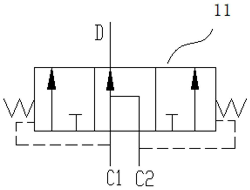 Vehicle emergency steering hydraulic system and operating vehicle