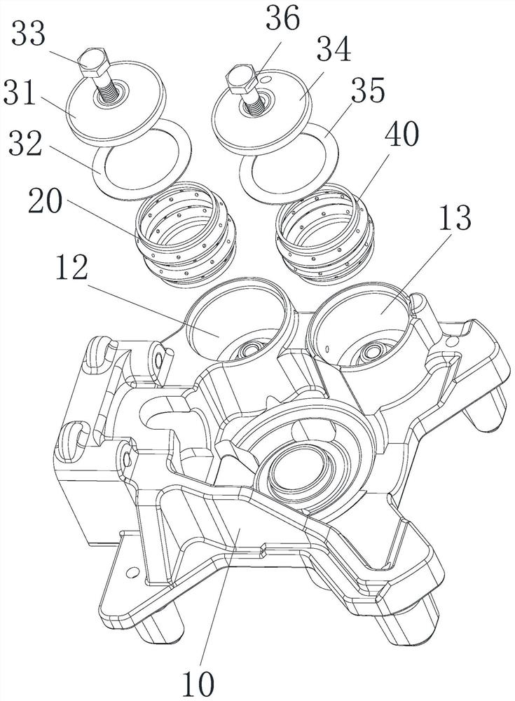 Exhaust silencing structure and compressor