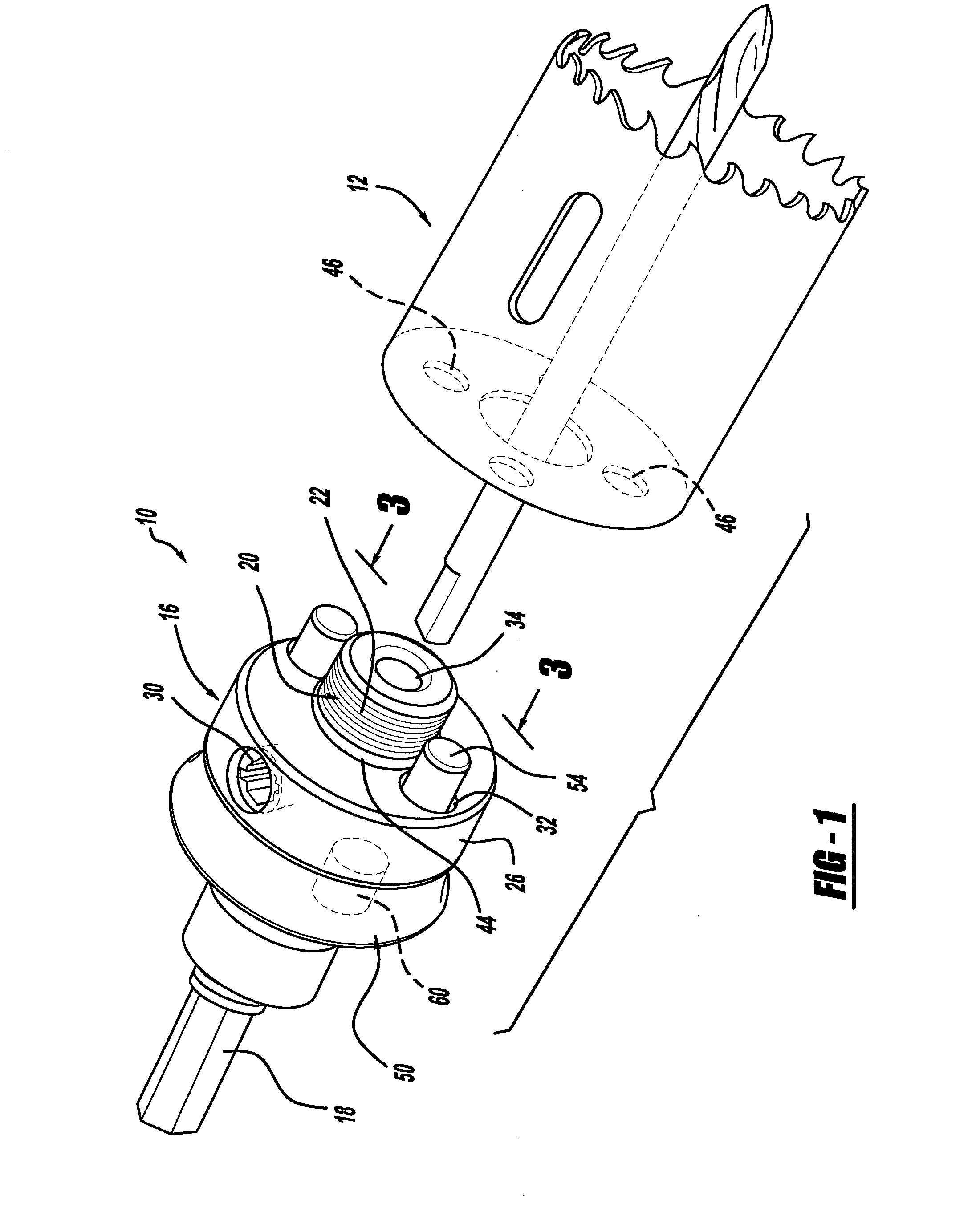 Large holesaw mandrel assembly