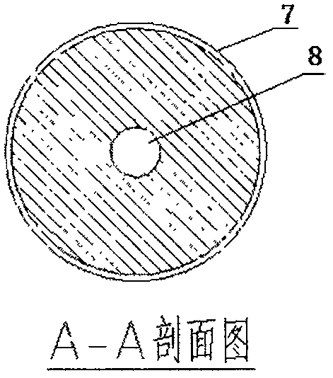 Hollow titanium rod with depinning-resistant device for supporting femoral head to prevent collapse