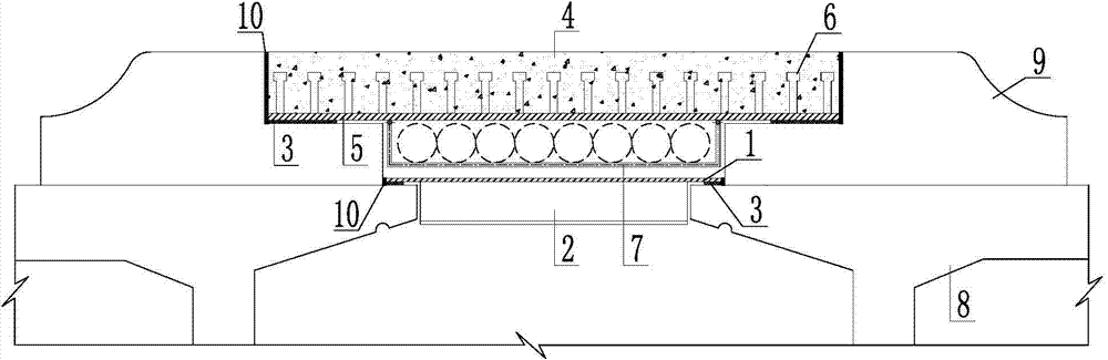 Cross-railway road bridge protection structure