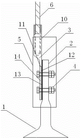 Connecting apparatus and mounting method for 110kV outdoor cable terminal