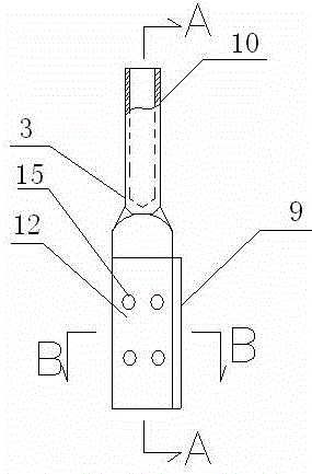 Connecting apparatus and mounting method for 110kV outdoor cable terminal