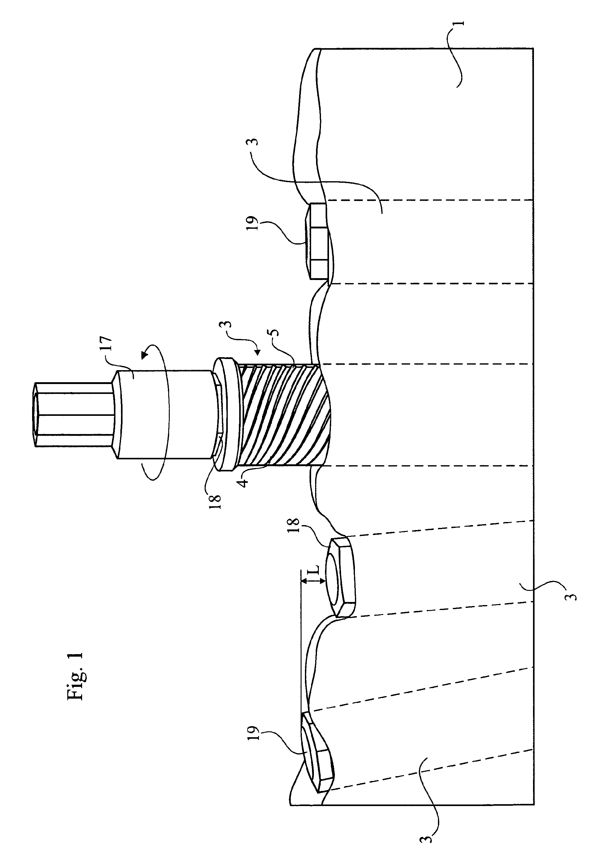 Dental implant, a dental implant kit and a method of securing a dental bridge to the jaw of the patient