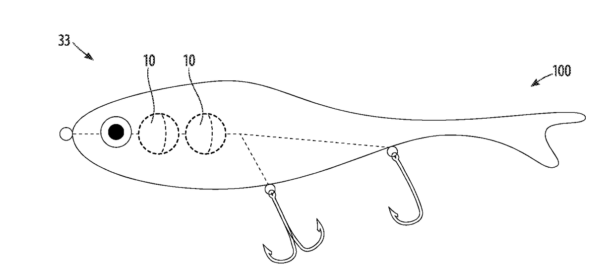 Fishing using sonic-visual stimulators method