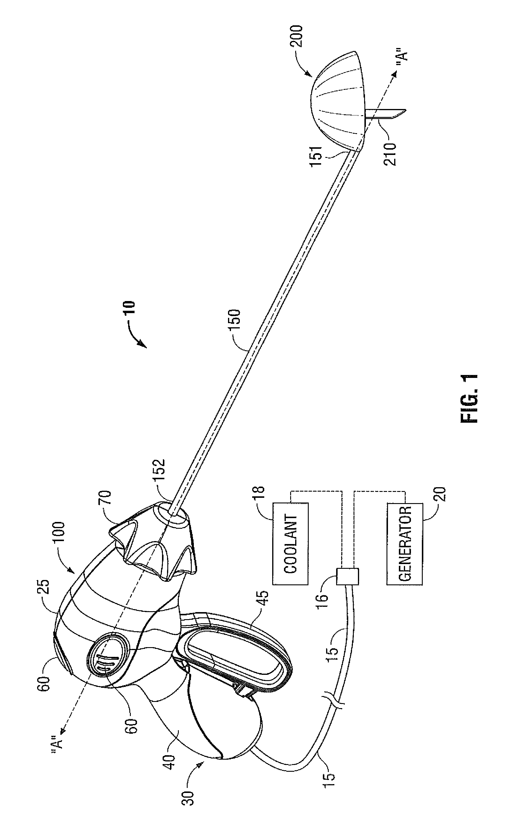 Microwave surface coagulator with retractable blade