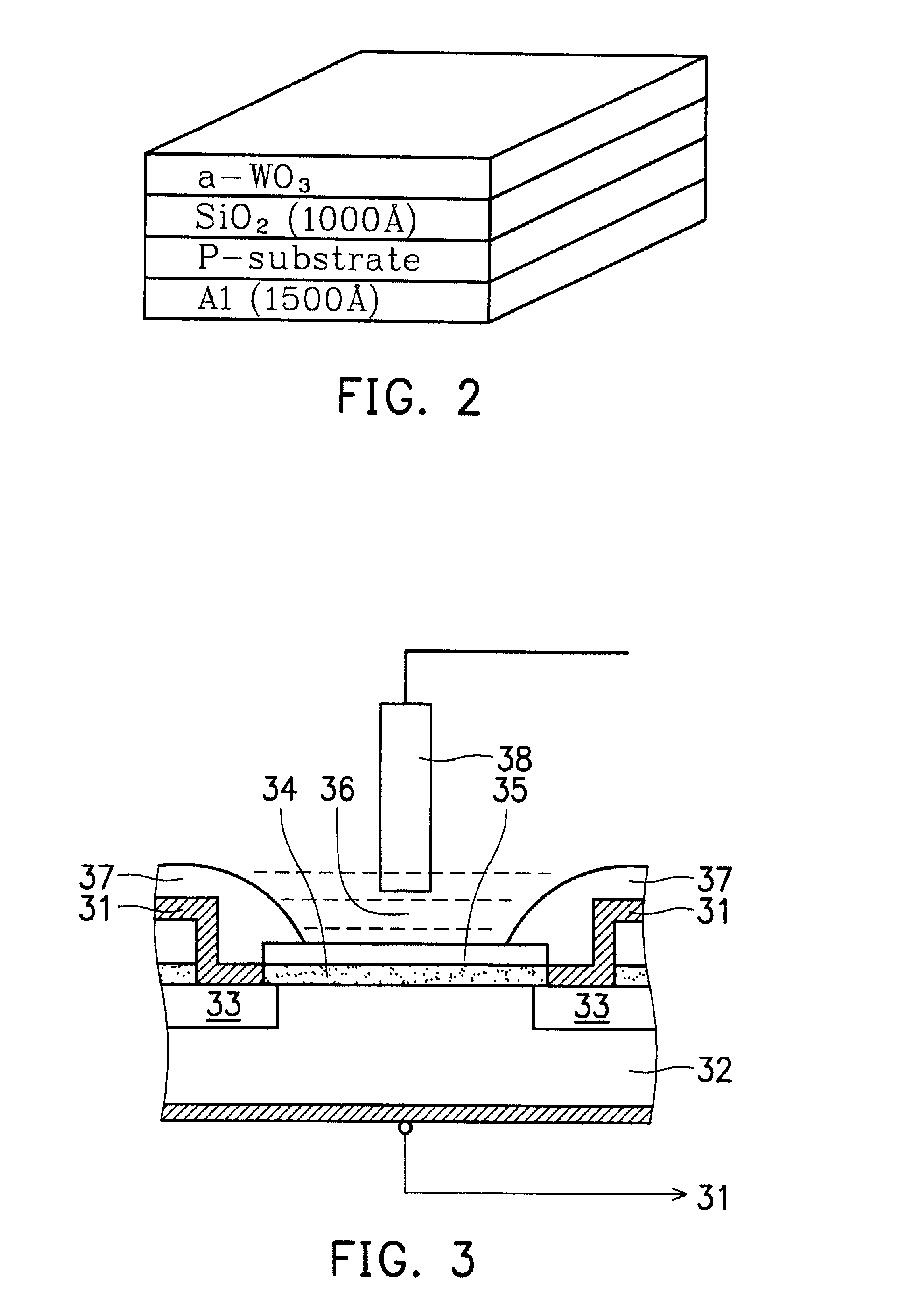 A-WO3-gate ISFET devices and method of making the same