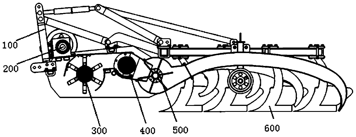 Straw filament rubbing and compacting field returning machine