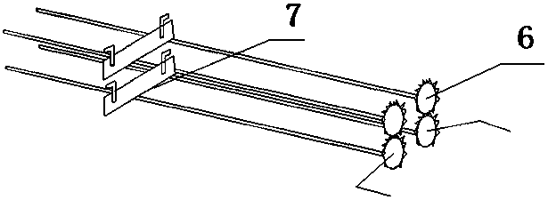 Overall hoisting construction method of pre-bundled steel bars for cast-in-place pipe rack roof panel