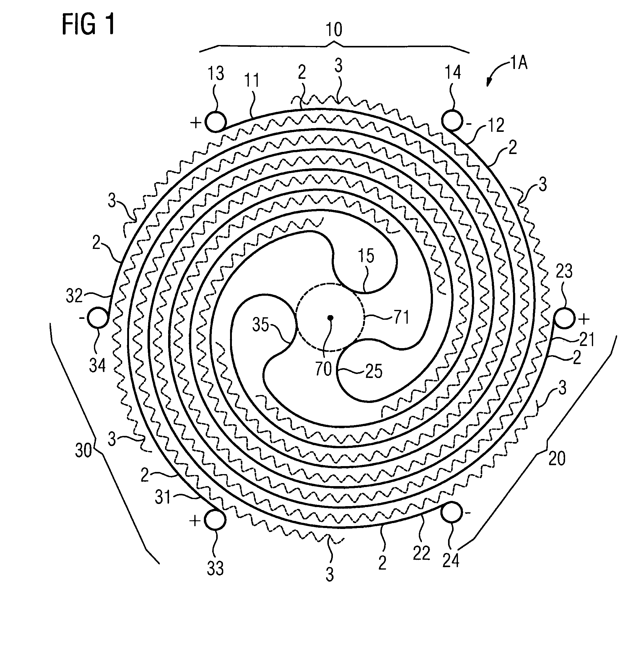 Conductor arrangement for a resistive switching element having at least two composite conductors made from superconducting conductor bands