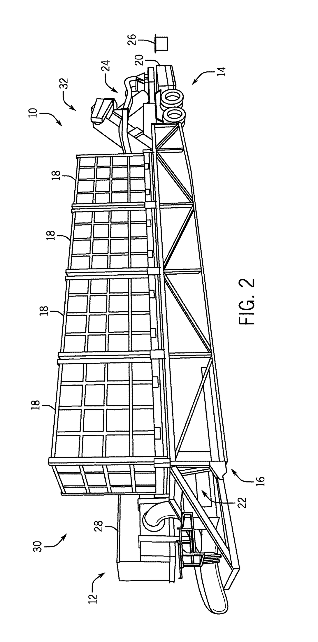 Conveyor with integrated dust collector system