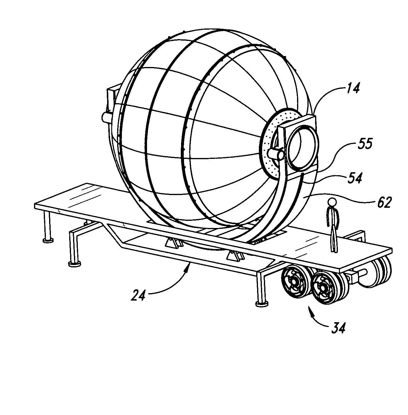 Maneuverable entertainment and training system