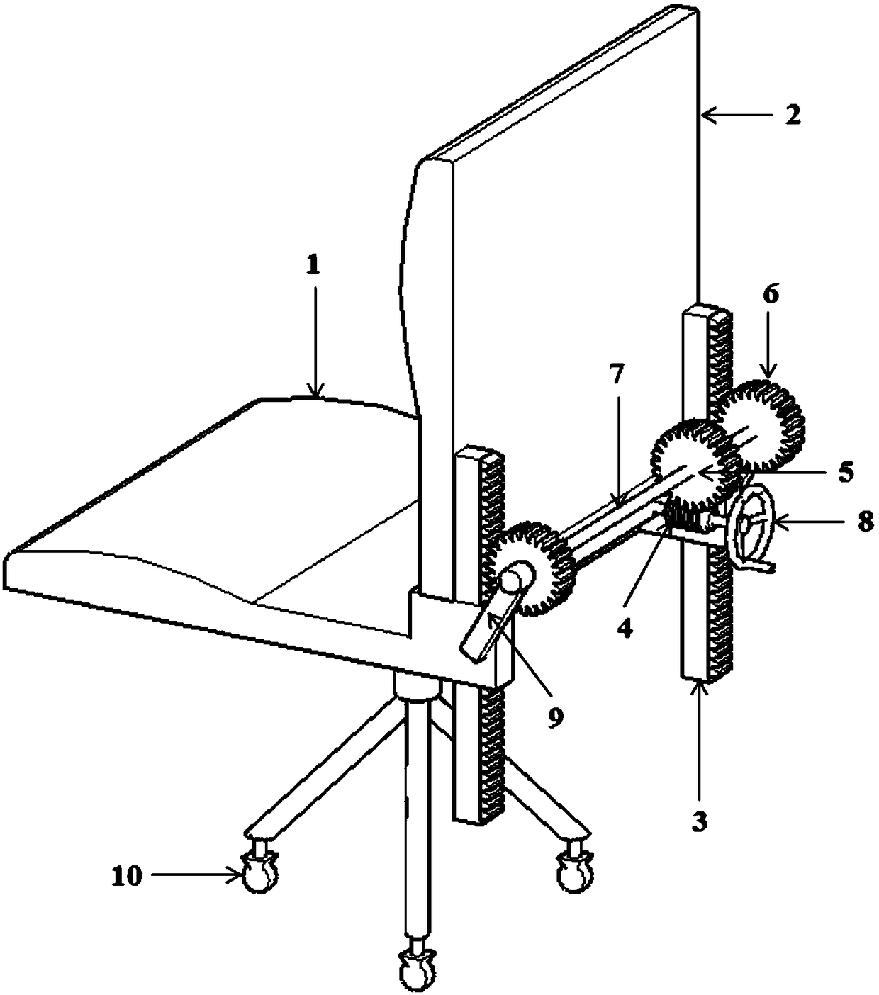 Massage chair with adjustable backrest