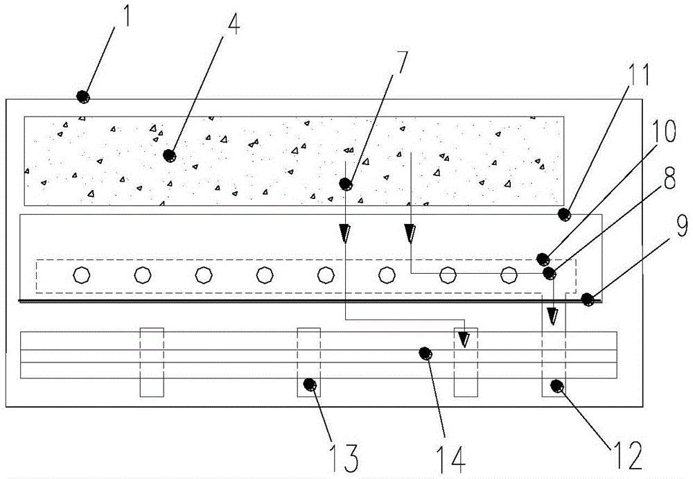 Rain sewage diverting and guiding system of valley-type waste landfill and using method thereof