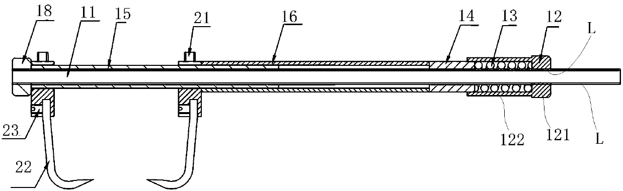 Row hook type skin stretch closure device