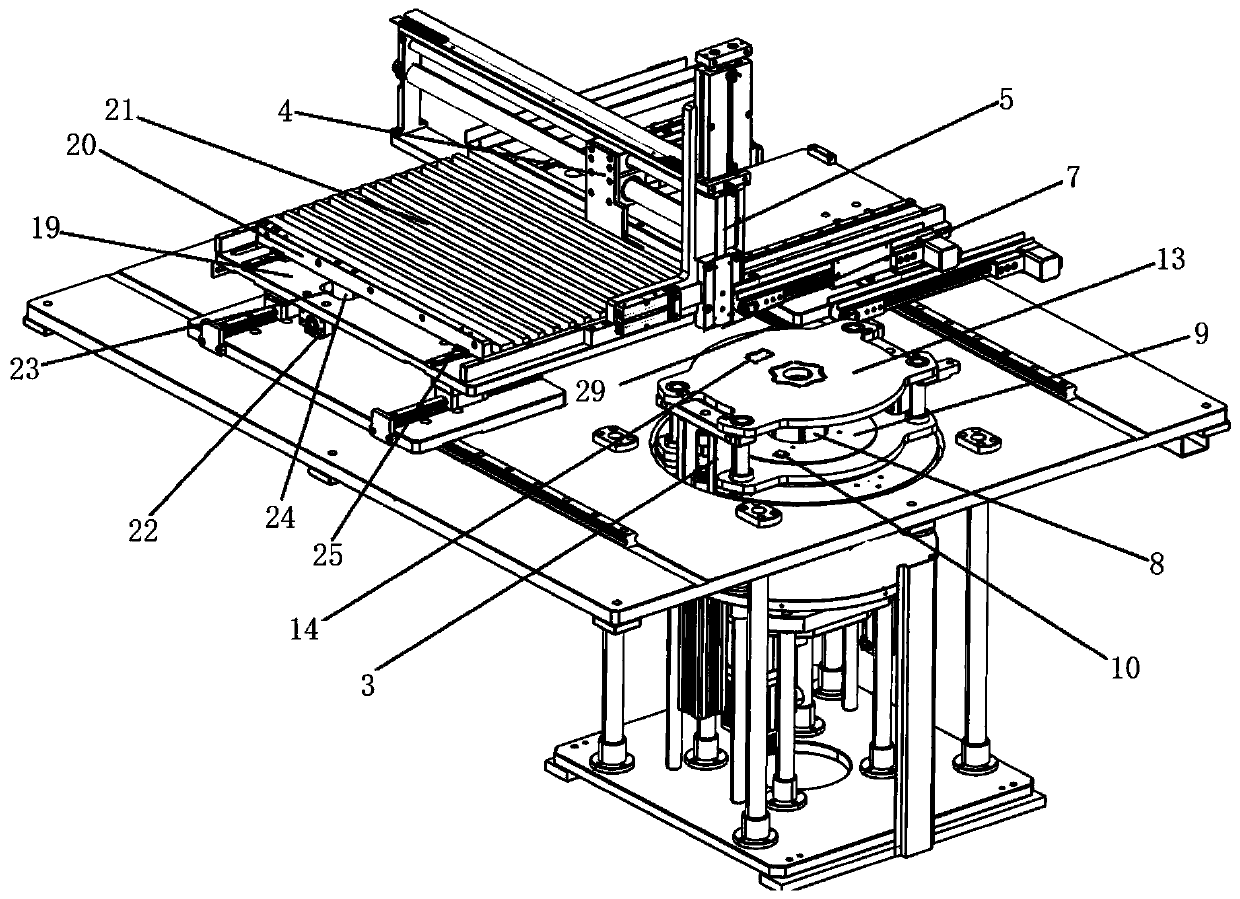 Motor rotor iron core magnetic steel inserting device