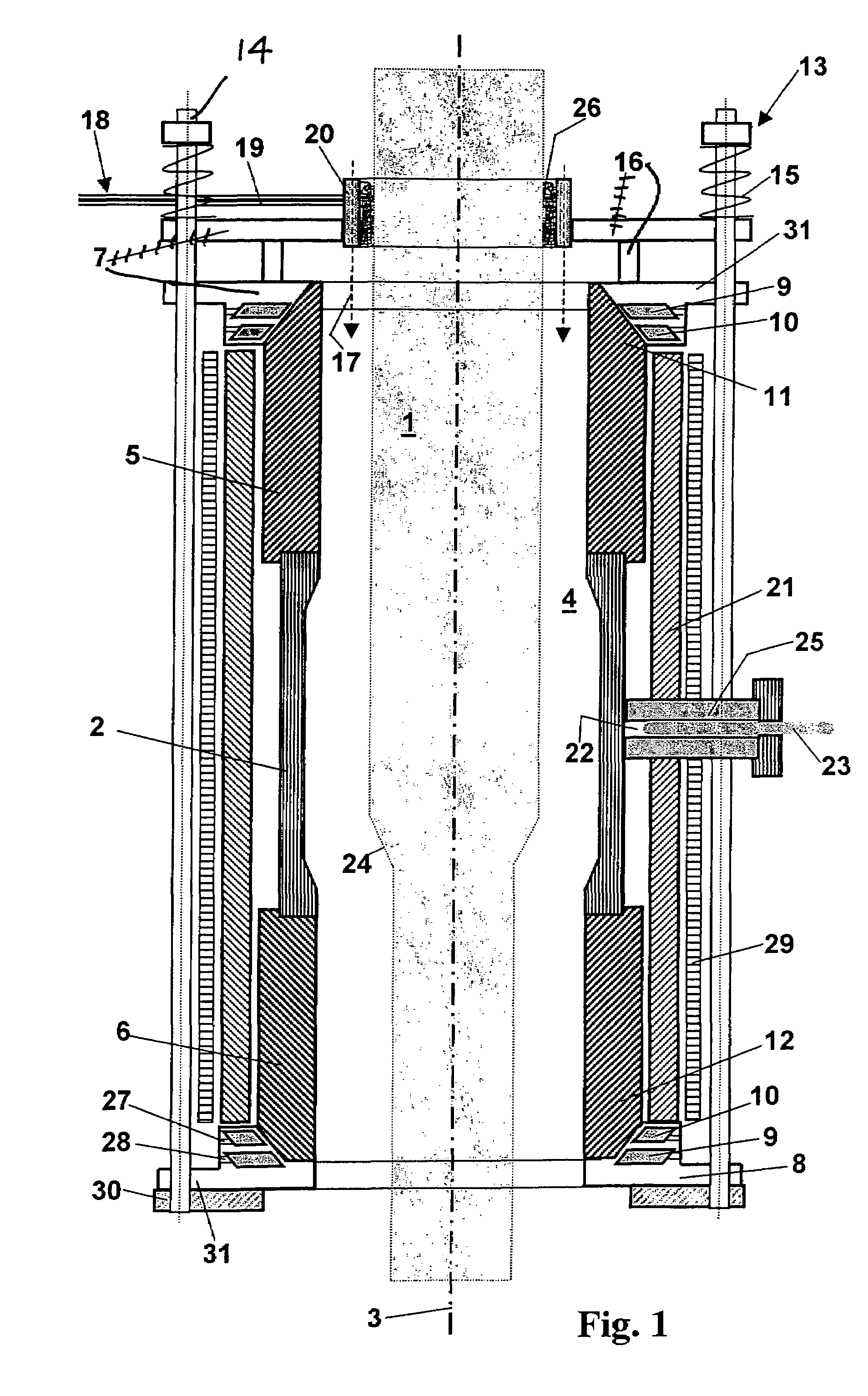 Resistance furnace with tubular heating element