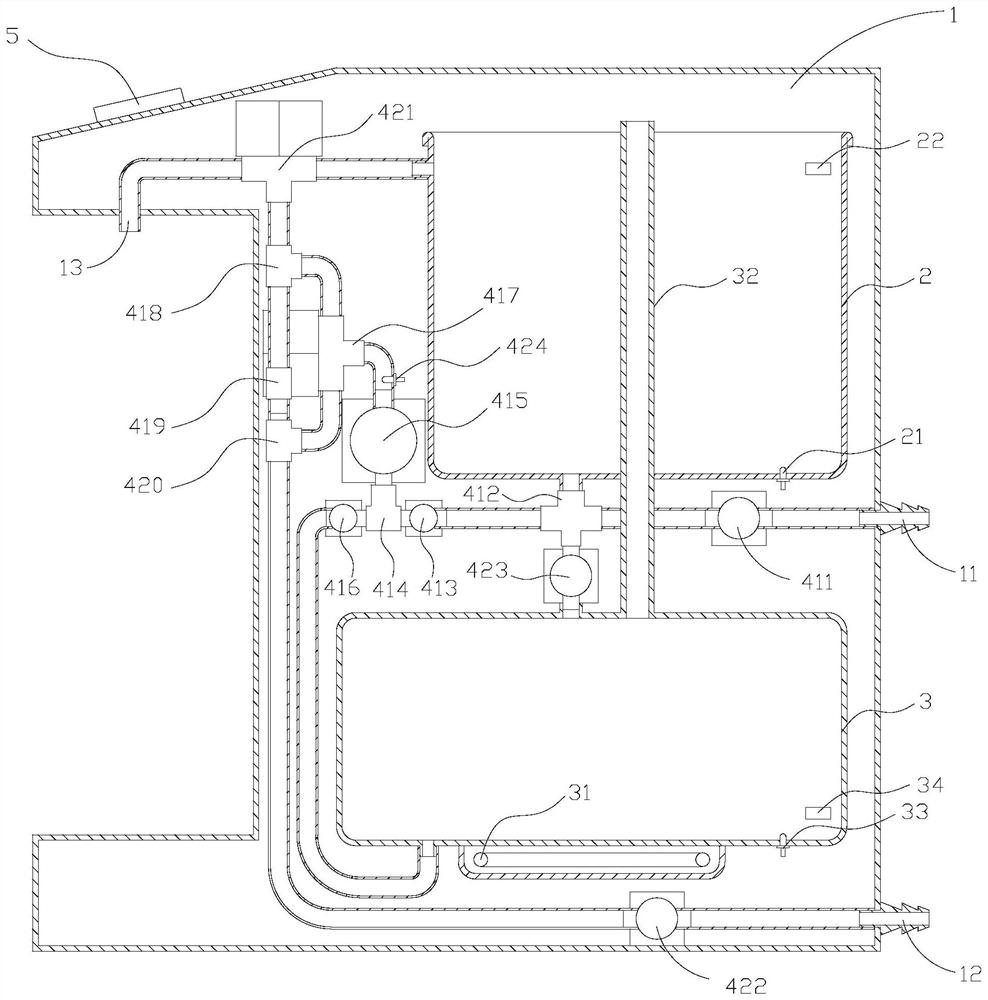 Circulating filtration type water fountain capable of adjusting water outlet temperature and working method thereof