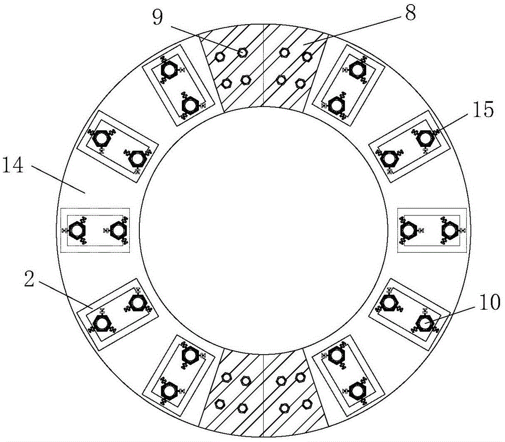 Construction method of high-precision integral pre-embedded large-diameter bolt group structure for raft foundation