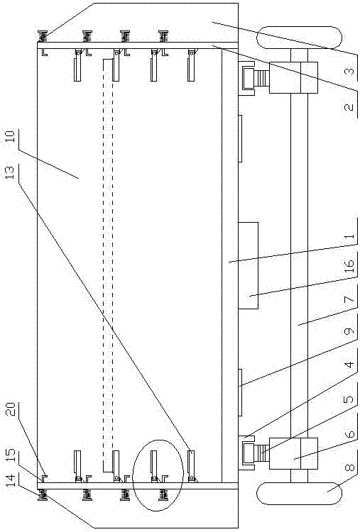 Special transporting device for machining plates