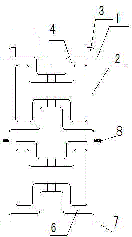 Transversal-hole temperature-insulating concrete hollow brick