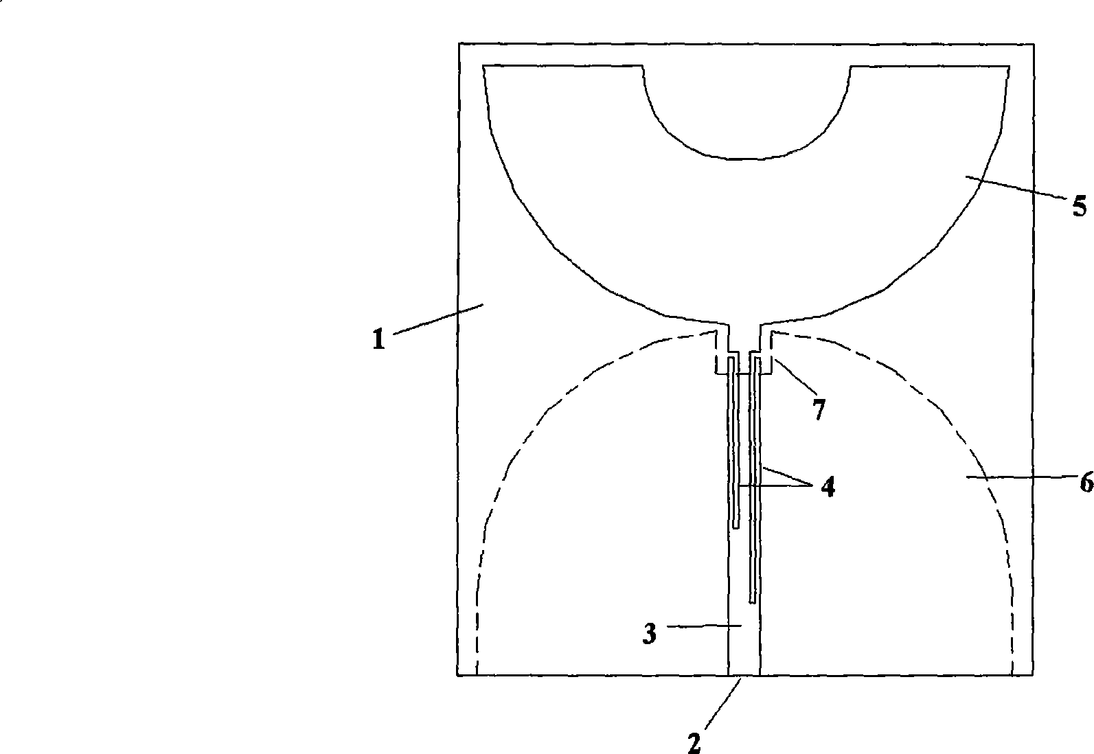 Dual resistance belt ultra-broadband antenna based on non-symmetric stick line