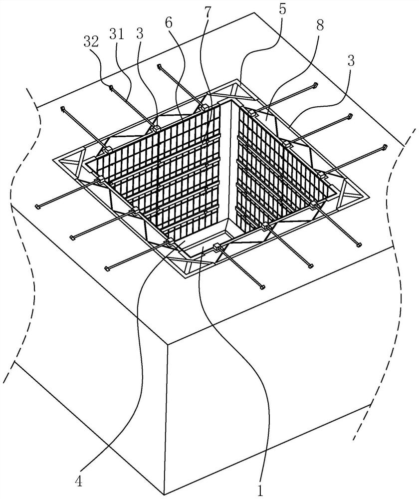 High-strength foundation pit supporting structure