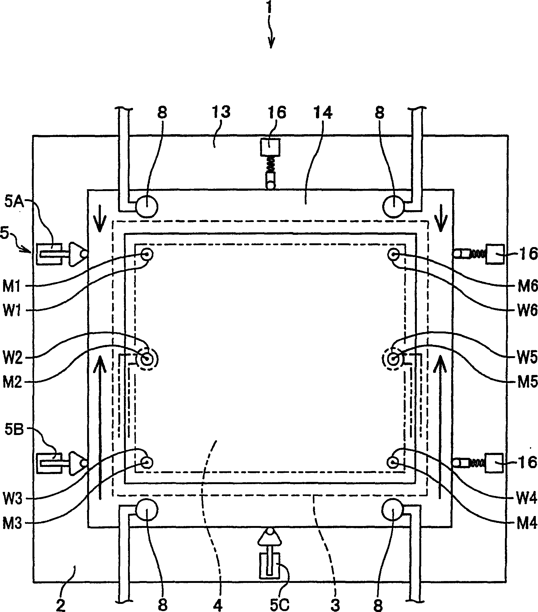 Exposure method for exposure device