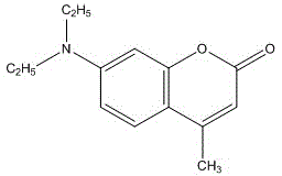 Method for preparing blue-light coumarin film taking polymethyl methacrylate as matrix