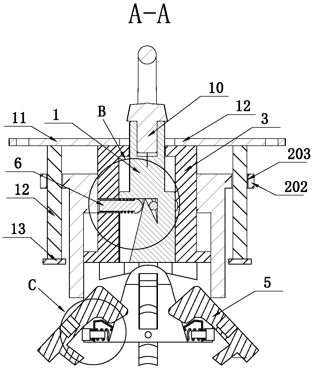 Lifting appliance for hoisting reactor core guide column