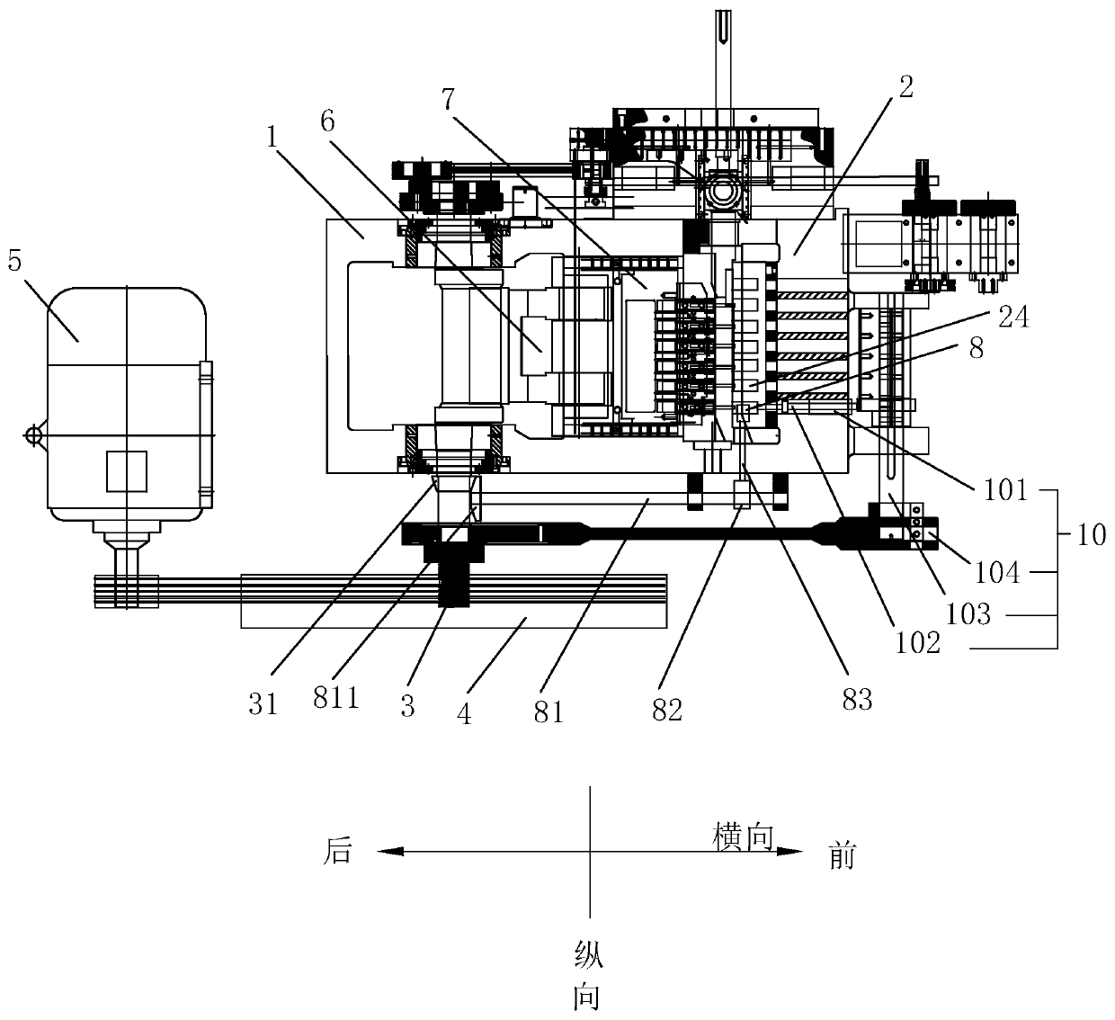 Processing equipment and processing method for gasification furnace body