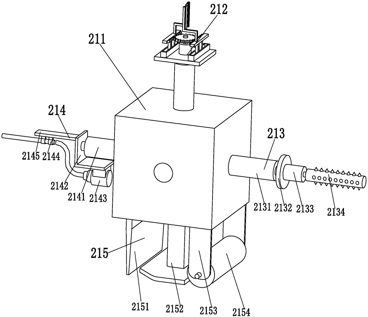 River channel construction gap processing and pouring device