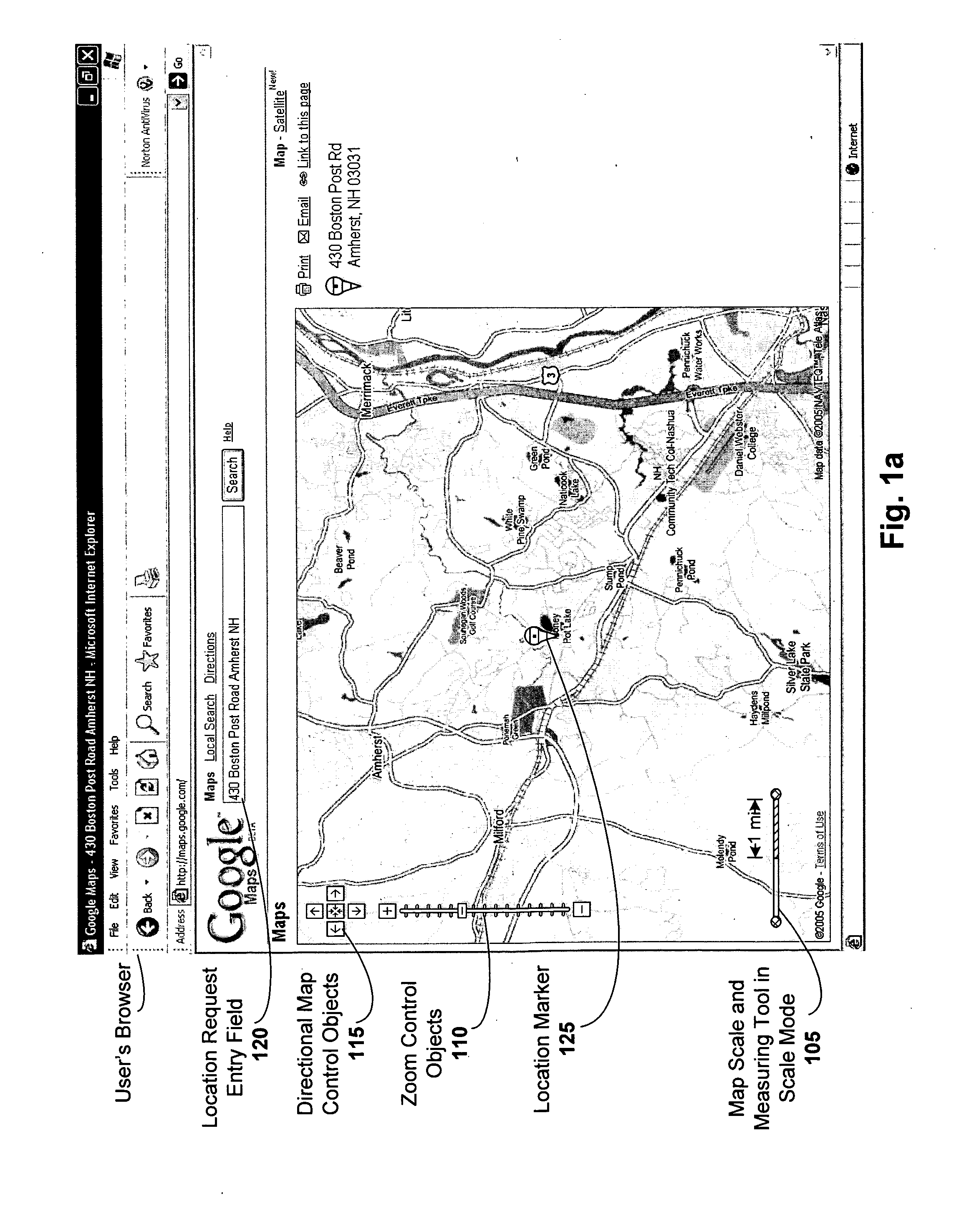 Combined map scale and measuring tool