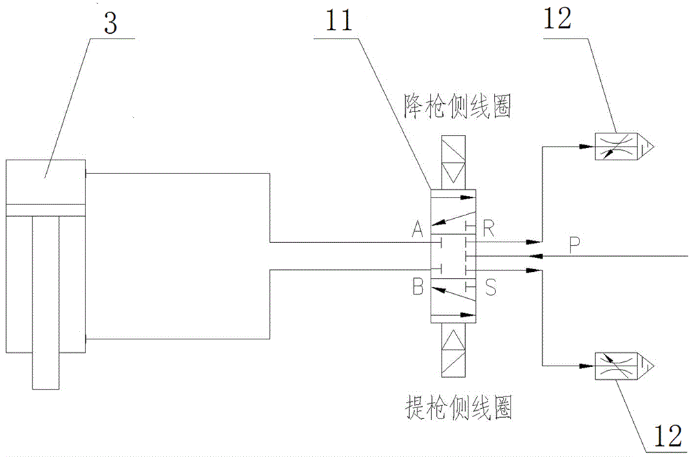 Acid gun lifting device with monitoring and protection functions