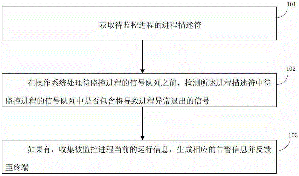 Process monitoring method and system in a virtualized environment