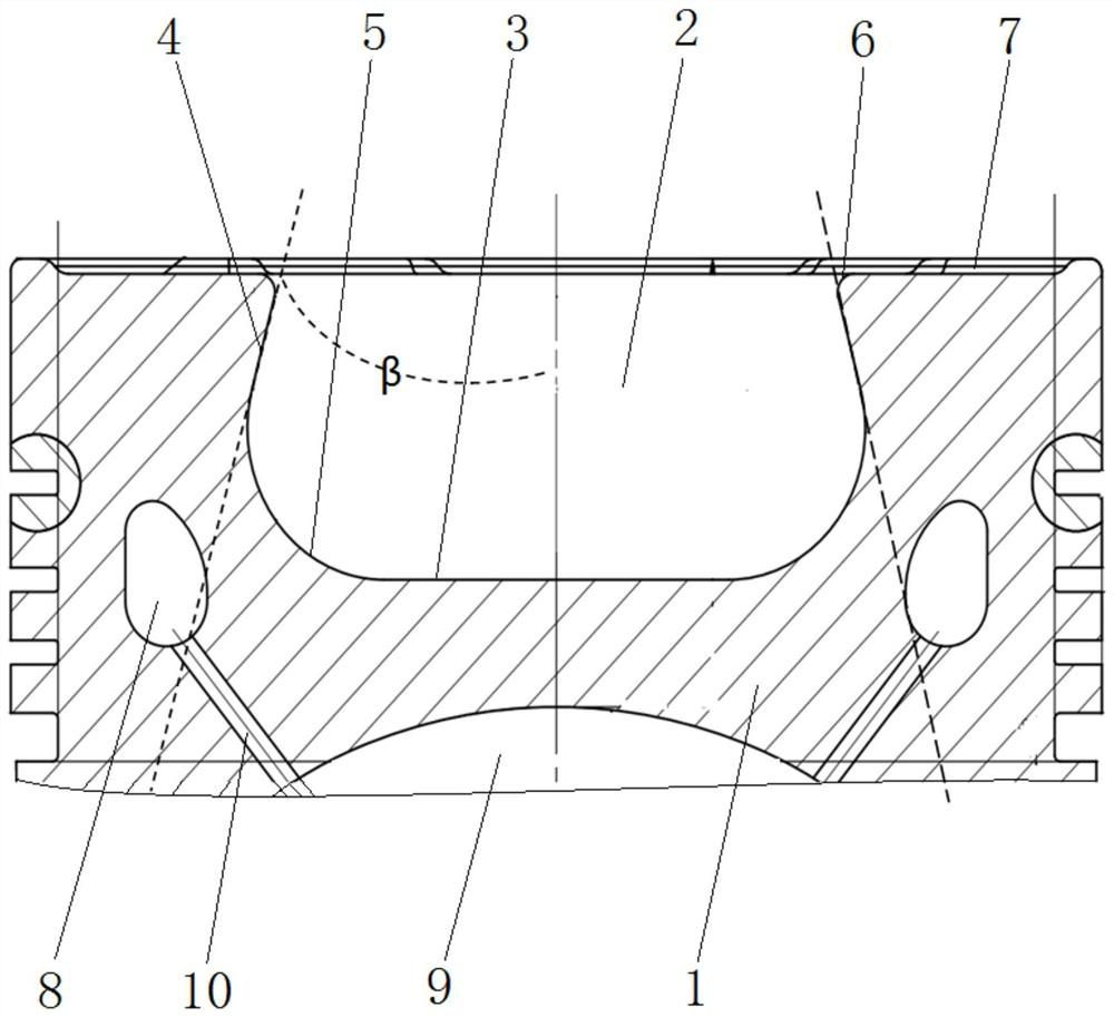 Novel gas engine piston