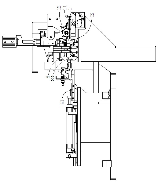 Feeding device for automatic band nailing machine